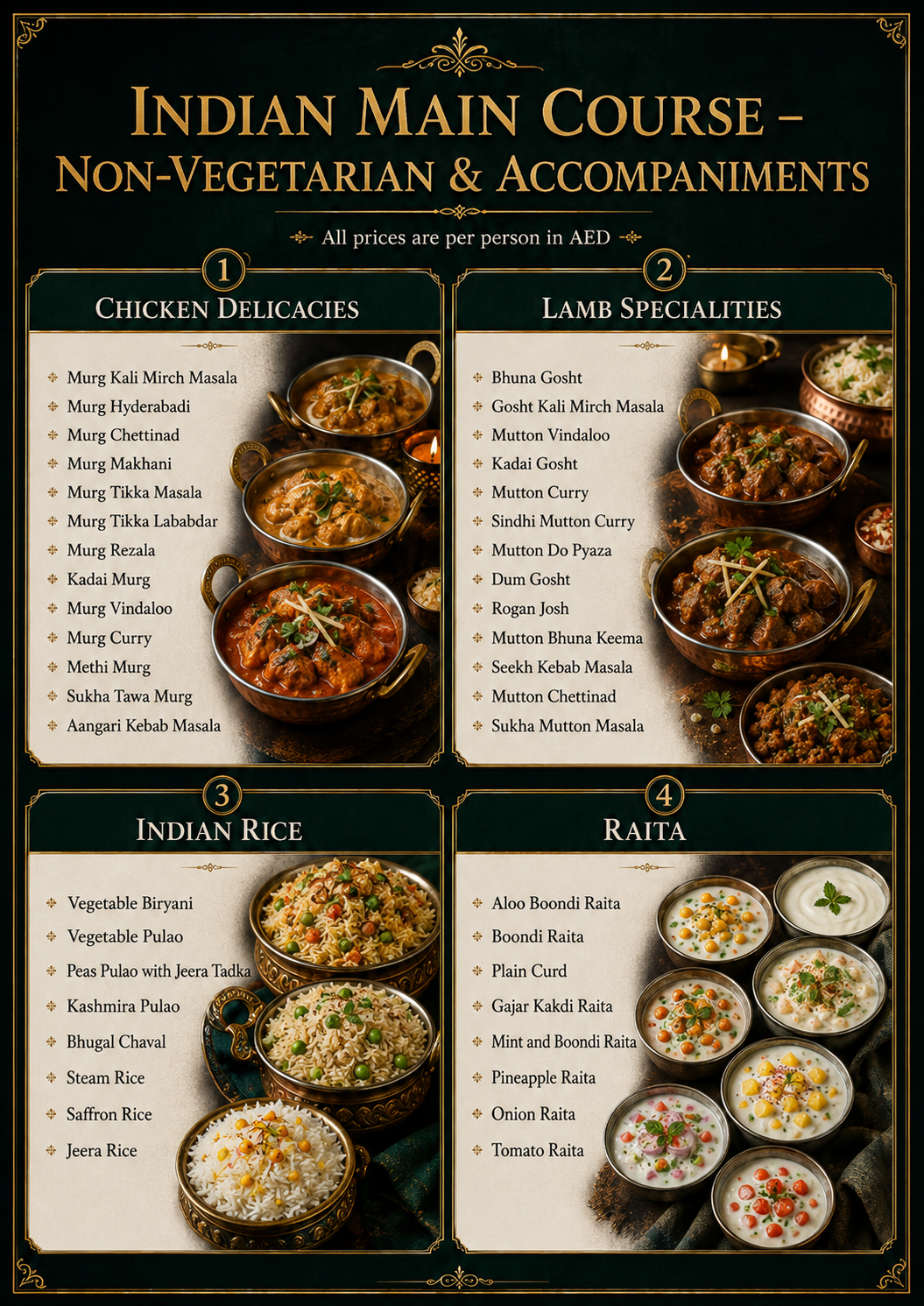 Indian main course non veg